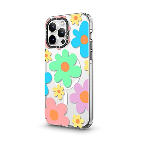 Coque transparente iPhone 14 Pro Max MagSafe antichoc 2m pastel floral CASETiFY