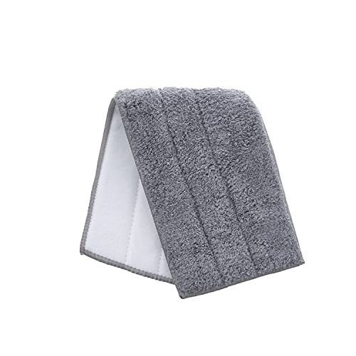 Superio Microfiber Mop Pads, Refill for Superio Miracle Mop, Dust Mop Replacement Head 16 Inch Damp Mop Refill for Flat Mop Set, with Velcro-Grey