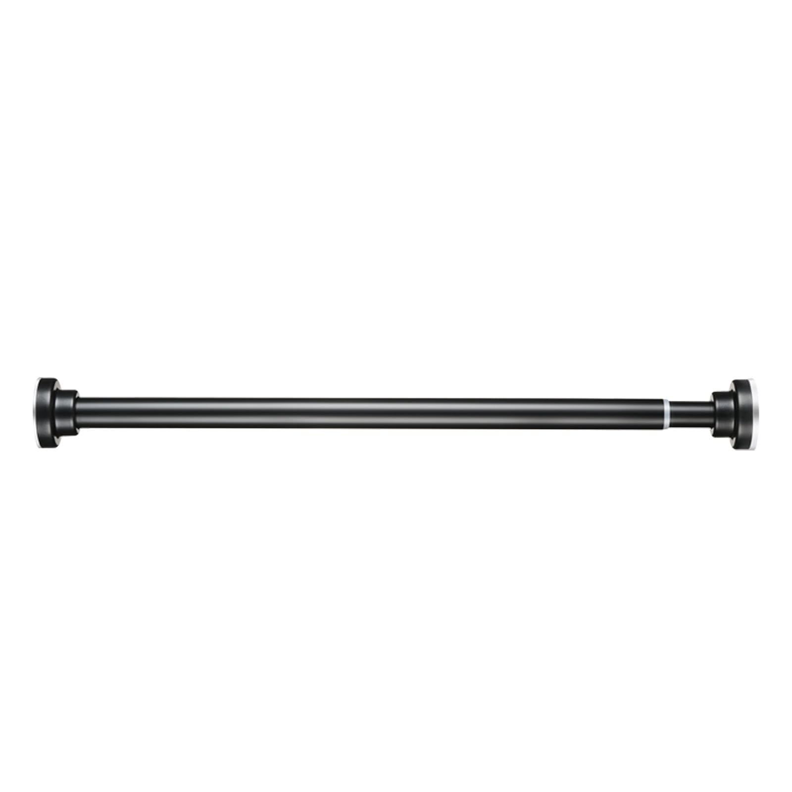 Asta appendiabiti senza trapano, extra lunga, 125-200 cm, barra per asciugare vestiti, per balcone e armadio (nero, 125-200 cm)
