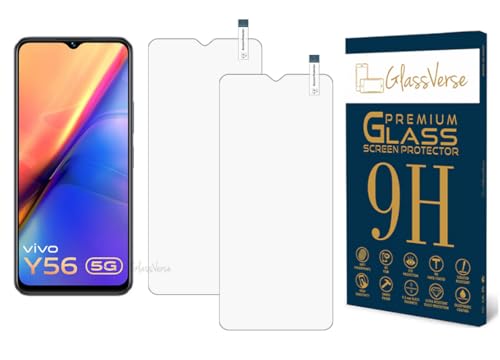 Image of 9H Tempered Glass For Vivo Y56 5G (Pack Of 2) with Free Installation Kit Full screen Coverage - 6.58 inch
