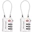 11b) Tsa Combination Padlocks With Silver Cable, 2