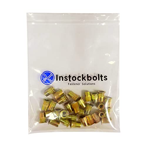 Instockbolts #10-24 Rivet Nuts Zinc Plated Carbon Steel Threaded Insert Nut Nutsert Rivnuts thumb #3