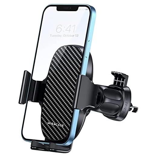 Miracase [Generación Estable Ultra Soporte Movil Coche Universal contra Sacudidas, Porta Telefono para Rejilla, Compatible con iPhone 16 Pro MAX,14 13 12 11,Xiaomi, Samsung y Más