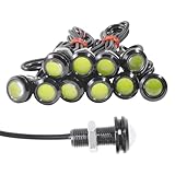 UNLRAE 10PCS Puddle Lights for Cars,LED Lights for Car,Car Accessories 12V Eagle Eye LED Fog DRL Daytime Running Light,Automotive Replacement Combo Turn Signal Fog Lights,Fits Cars,Motorcycle (White)