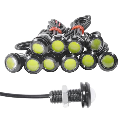 UNLRAE 10PCS Puddle Lights for Cars,LED Lights for Car,Car Accessories 12V Eagle Eye LED Fog DRL Daytime Running Light,Automotive Replacement Combo Turn Signal Fog Lights,Fits Cars,Motorcycle (White)