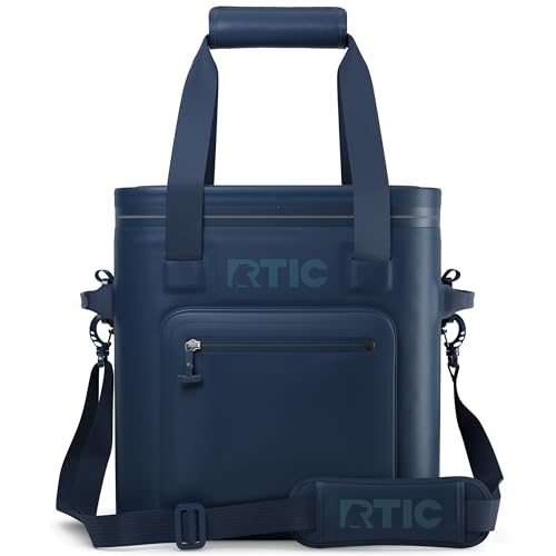 RTIC 20 Can Ultra-Tough Soft Cooler Pro, Insulated, Waterproof, Leakproof, Portable, Floating Bag for Beverage, Drink, Lunch, Outdoor, Beach, Car, Camping, Picnic, Fishing, Boat, 13L, Navy