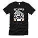 T-Shirt Selvaggia dell'Alaska Salmon Beer Wild #35014, Taglia:Uomini L, Colore:Nero