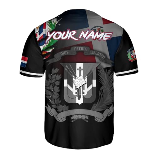 Custom Dominican Republic Jerseys for Men, Dominican Baseball Jersey, Dominican Jersey, Dominican Flag Pride Love Jersey miniatura 4