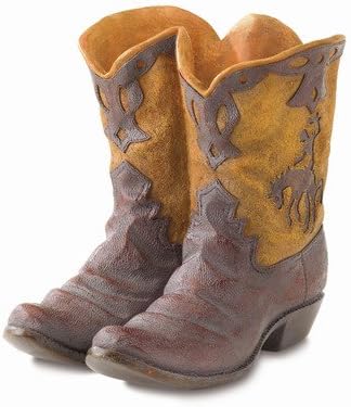 Amazon.com: Par de botas Cowboy Maceta : Patio, Césped y Jardín