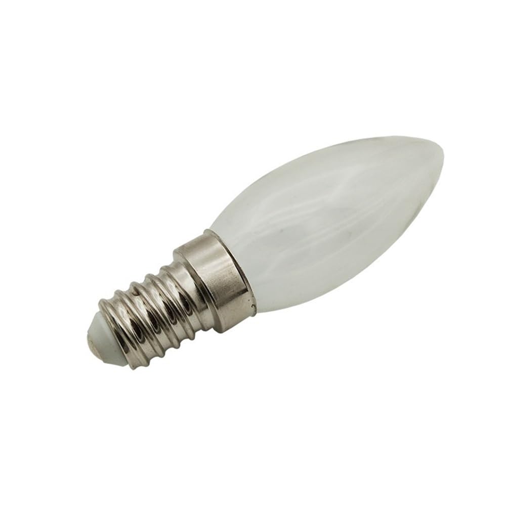 KJXP, Confezione da 50 lampadine a candela LED, AC85-265V E14/E12 1,5W C9 C25, piccole lampade di cristallo, illuminazione decorativa(Giallo,E12 1.5W)