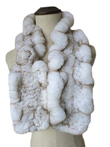 Women's Winter Warm Real Rex Rabbit Hair Scarf Neckerchief Collar Wrap2