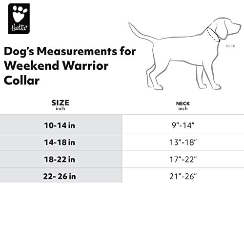 Hurtta Weekend Warrior Halsband für Große Hunde, Hundehalsband Schwarz 55-65 cm