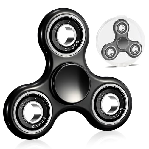 SCIONE Fidget Spinner Sensory Hand Fidget Spielzeug Angst Stress Relief Party Bag Fillers für Kinder Erwachsene Goodie Bag Stuffers (Schwarz)