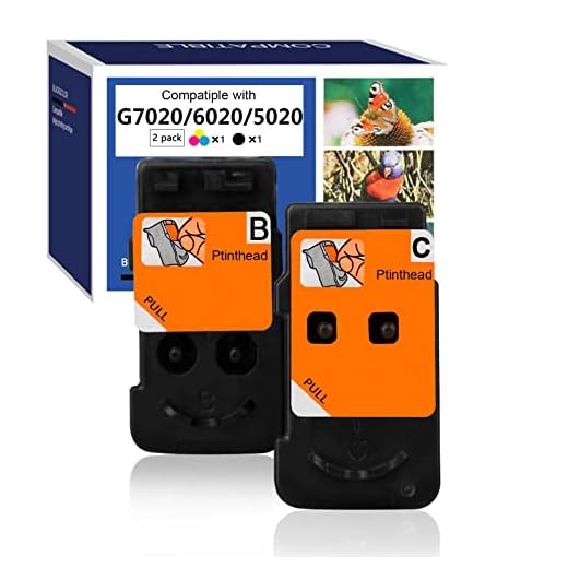 Cocopas Remanufactured Ink Cartridge use for Canon PIXMA G7020 G6020 G5020 G3260 G2260 Ink cartridges MegaTank All-in-One Printer Head Ink cartridges Combo Packs