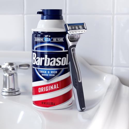 Image of Barbasol Ultra 6 Plus Disposable Razor Value Pack (1 Pack /3 Total Razors) | Premium 6-Blade Disposable Razors, Close Shave technology, UltraTrimmer 7th Blade, Pivoting Head, Razor Bundle