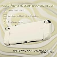 playvital Split-Schutzhülle für Switch 2, Kratzfeste Hülle, Dockbares Case, Ergonomischer Griphülle mit Klappständer & Joystick Kappen Zubehör für Nintendo Switch 2, Antik Gelb – Ansicht 5