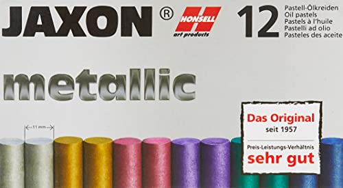 Honsell 47410 - Jaxon Ölpastellkreide, 12er Set, 2 x 6 Metallic-Farben im...