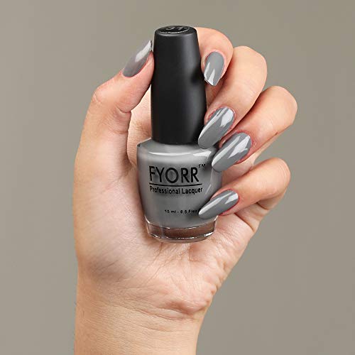 Image of FYORR 15ML Quick Dry Long Lasting Smooth Finish Nail Polish (Grey Perfecto)