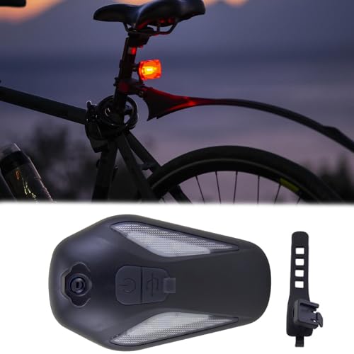 Luz trasera para bicicleta recargable impermeable con modos ajustables y proyector de advertencia 3
