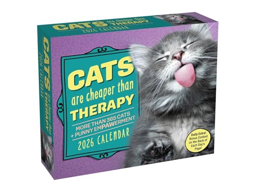 Cats Are Cheaper Than Therapy 2026 Day-to-Day Calendar: More Than 365 Cats