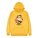 jieGorge Camicetta da Donna, Felpe Larghe Stampate da Uomo e da Donna in Peluche con Cappuccio di Capodanno, Abbigliamento da Donna (M Giallo)