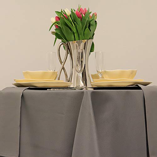 Kadut Square Tablecloth 70 X 70 Inch Charcoal Square Table Cloth For Square Or Round Table | Heavy Duty | Washable Tablecloth For Parties, Weddings, Kitchen, Restaurant, Wrinkle-Resistant Table Cover #TOP1
