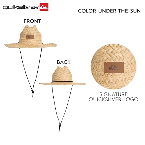 Image of Quiksilver Men's Wide Brim Outdoor Lifeguard Straw Sun Hat