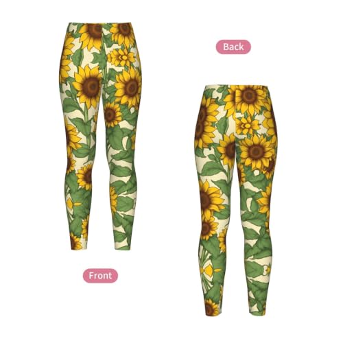 Leggings de girasol para mujer: mallas suaves de deporte y uso diario 4