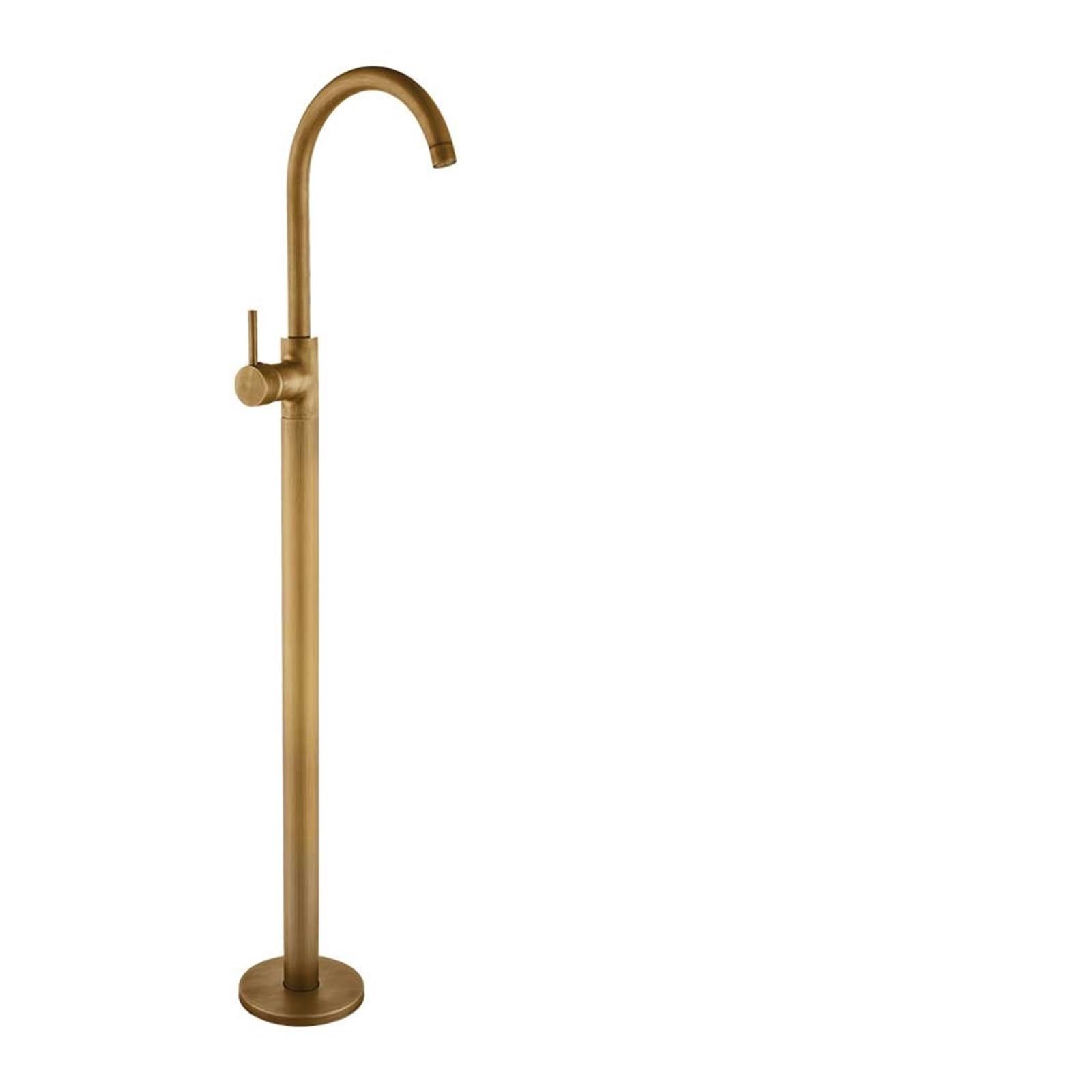 Mitigeur de lavabo en laiton antique avec bec pivotant rotatif