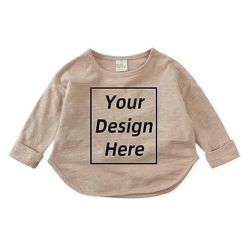 Kids Tales Boys Girls Personalized T-Shirt Add Your Own Text Design Logo Long Sleeve Pullover Customize Crewneck Tee Tops