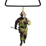 ☉[Fácil de suspender] Los adornos para árboles de Navidad de bombero son perfectos para colgar en árboles, paredes, puertas, ventanas, porches y cercas, equipados con un cordón para colgarlos fácilmente, ideales para adornos para árboles de Navidad, colgantes colgantes, llaveros y accesorios para automóviles .