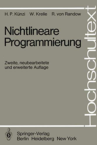 Nichtlineare Programmierung (Hochschultext)