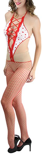 Image of ToBeInStyle Women's Crochet Lace Up Tube Top with G-String and Thigh Hi