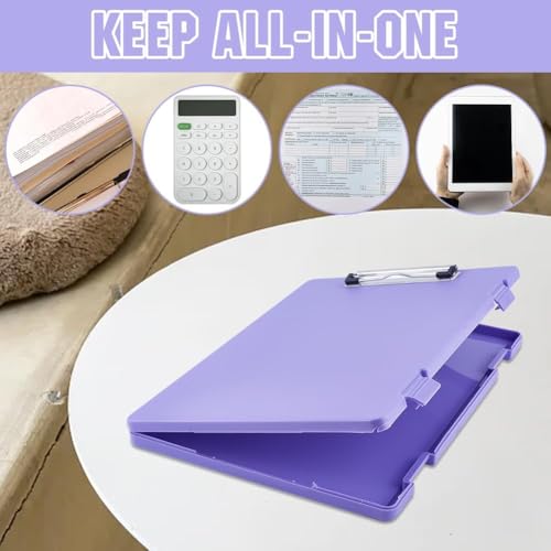 Image of clipboard Box a4 File Folder Document Organizer File case with Clip Portable File Holder Office Storage Folder School clipboard case
