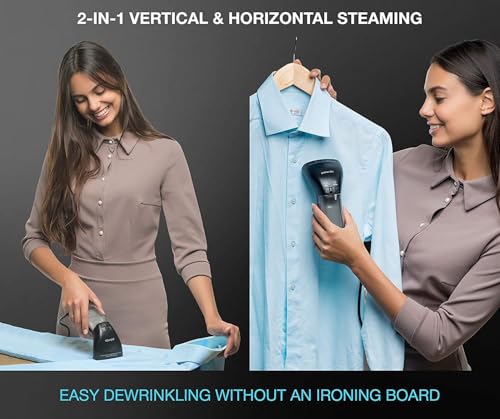 image for Polardo Travel Size Compact Travel Garment Steamer for Clothes to Go a