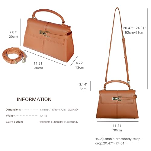 Ladies Shoulder Top-Handle Handbags Crossbody Purses Bags For Women Brown3