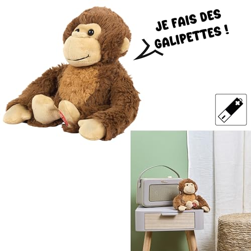 Peluche gorille interactif qui roule et saute Jeux 2 MOMES PE1047 marron - 6