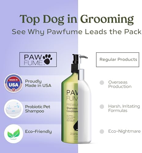 PAWFUME Dog Shedding Shampoo and Conditioner, Royal Lavender, 1-Pack – Nourish & Detangle for Silky Soft Coat – Probiotic, Deep-Cleaning, pH-Balanced – Salon-Quality Shedding Shampoo for Dogs Product Image
