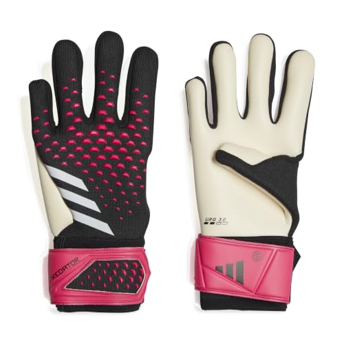 adidas Unisex-Adult League Predator Goalie Gloves, Black/White/Team Shock Pink, 8