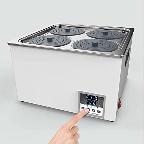MEHAOC Digital Lab Water Bath, Thermostatic Water Bath with Digital Display and Protective Cover Lid for Lab Use, 360° Circulating Heating, Anti-Dry Burning for Lab Use