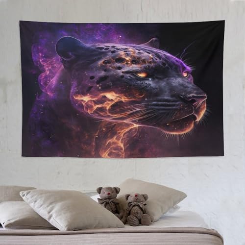 Tapisserie léopard tenture murale esthétique grande décoration de dortoir 150×230cm