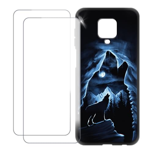 UOGNADGD Xiaomi Redmi Note 9 Pro Global �Ƃ̌݊������� �J�X�^���J���t���P�[�X�{�����K���X�ی�t�B����2���t�� ? �Ռ��z�������h�~ (�T 2)