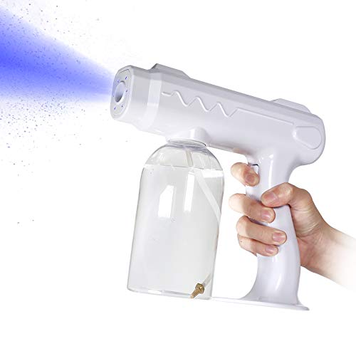 Electric ULV Sprayer, Blue Light Nano Steam Gun Sanitizer Spray Machine Disinfecting Spray Fogger Machine-Cold Sprayer Gun (Cold Wireless Version)