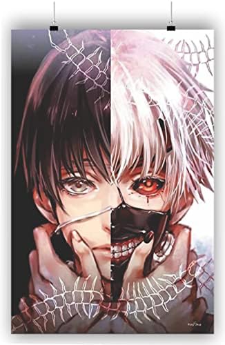 Risty Shop High Definition Tokyo Ghoul Superhero Japanese Manga Anime Poster for wall decoration,quality 301 gsm,designer merch,non toxic ink, matt finish large size 12x18 inch,No Frame.Best Gift