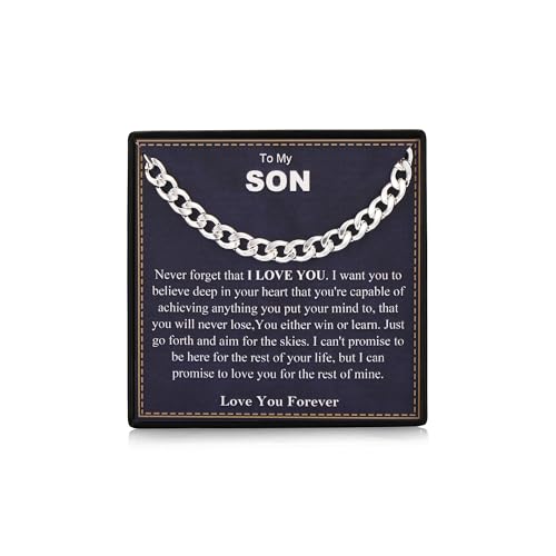 Rajputana Teenage Boy Gifts S925 Boys Silver Chain 5mm Cuabn Chain Sterling Silver MenS Chains Boys Necklaces Son Jewelry 20 Inch