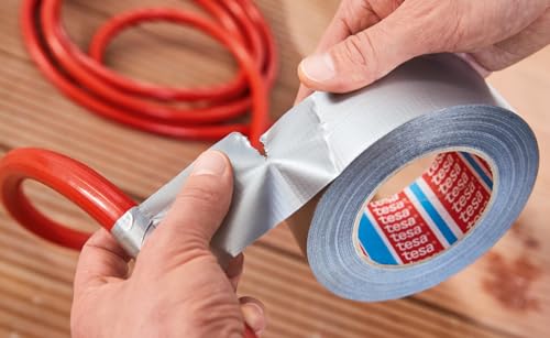 Image of tesa extra Power Universal Duct Tape - Adhesive Tape with Extra Strong Hold and Versatile Use - For Repairs, Fastening, Sealing and More - White - 3 rolls - 10 m x 50 mm