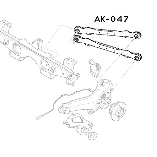 Godspeed Ak-047-C Adjustable Rear Lower Control Arms, Spherical Bearings, Set Of 2, Compatible With Mini Countryman (R60) 2011-16 #TOP3