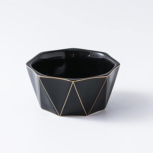 Miniatura 2 de Soporte de clip de papel con línea dorada, dispensador de clips de papel geométrico de cerámica para escritorio, organizador de clips de papel de