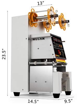 Vevor Automatic Cup Sealing Machine, 500-650Cups/H Cup Sealer Machine, Digital Control Boba Sealer For Tea Coffee Milk #TOP1