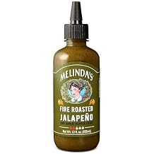 Melindas Fire Roasted Jalapeno Hot Sauce with Aromatic Garlic - 12oz, 1 Pack - Gourmet Green Pepper Sauce Perfect for Grilled Meats & Veggies, Tacos, Eggs & More - Mild Heat, Keto, Vegan, Non-GMO